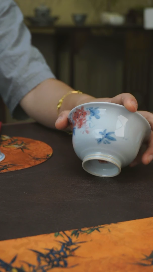 盖碗镇窑鸭蛋青盖碗福利款1