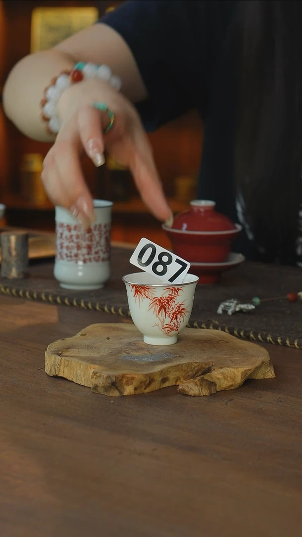 包银梵红竹影杯..087