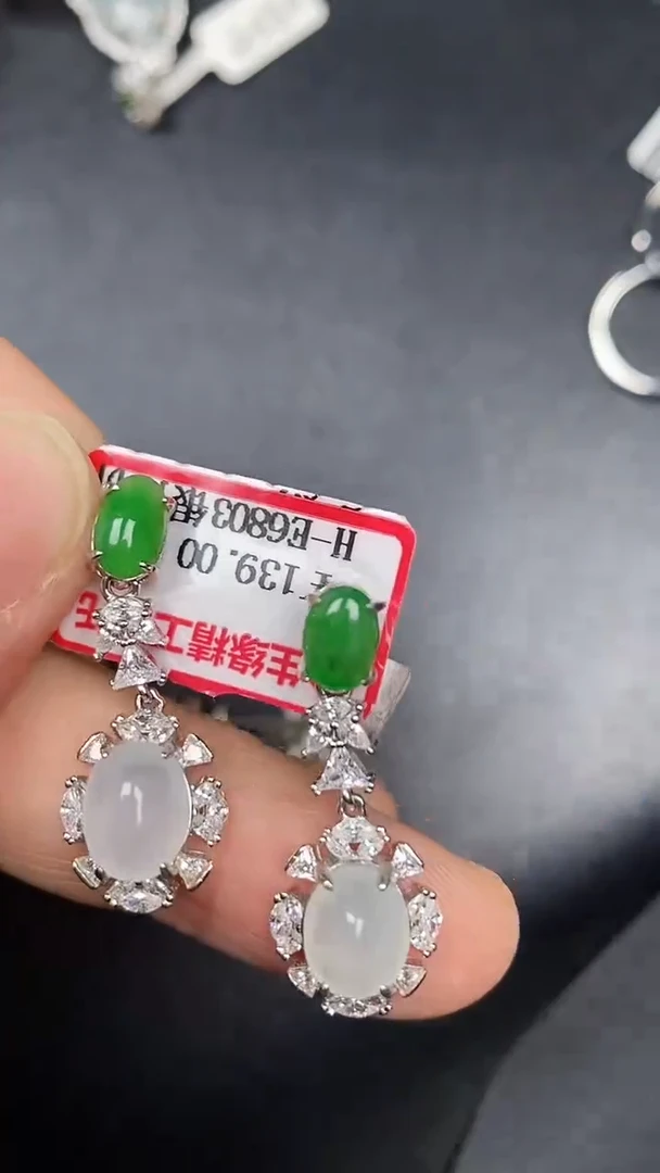 银S925镶嵌戒指翡翠3980