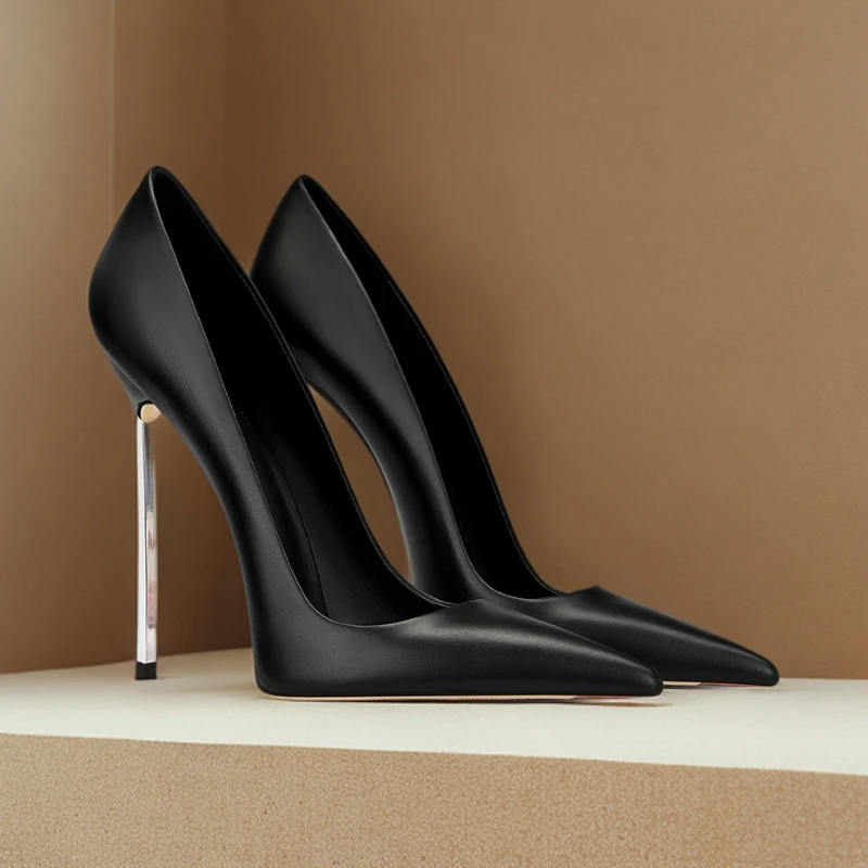 黑色轻奢不累脚高跟鞋高雅气质百搭法式2025秋冬新款通勤职场单鞋