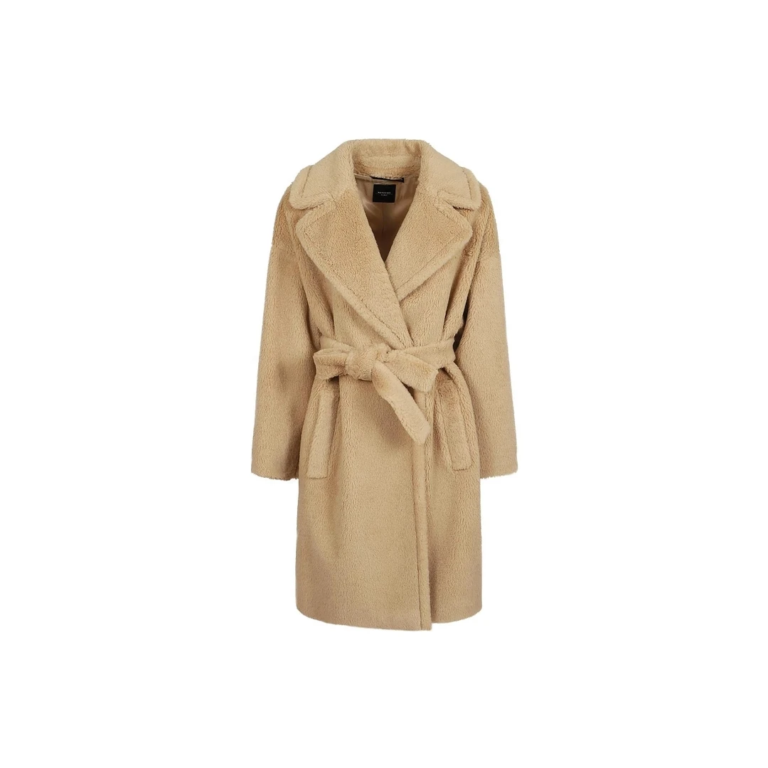 未使用 MaxMara 【lu】 纯色 腰带中长款 翻领 大衣尼龙TP030022