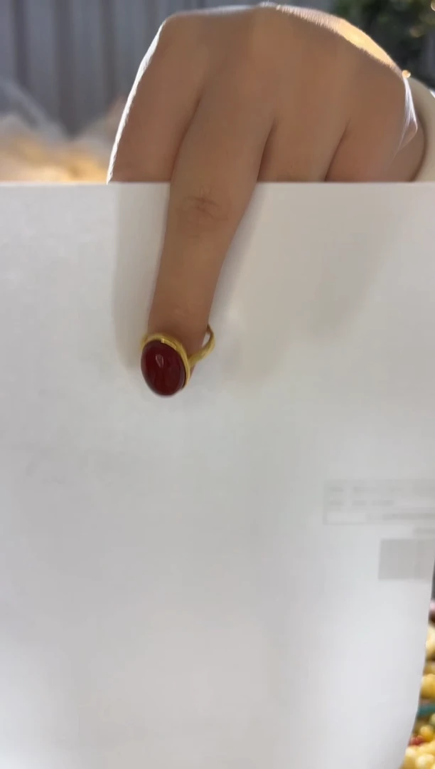 未镶嵌南红玛瑙戒指南红精品戒指高品质