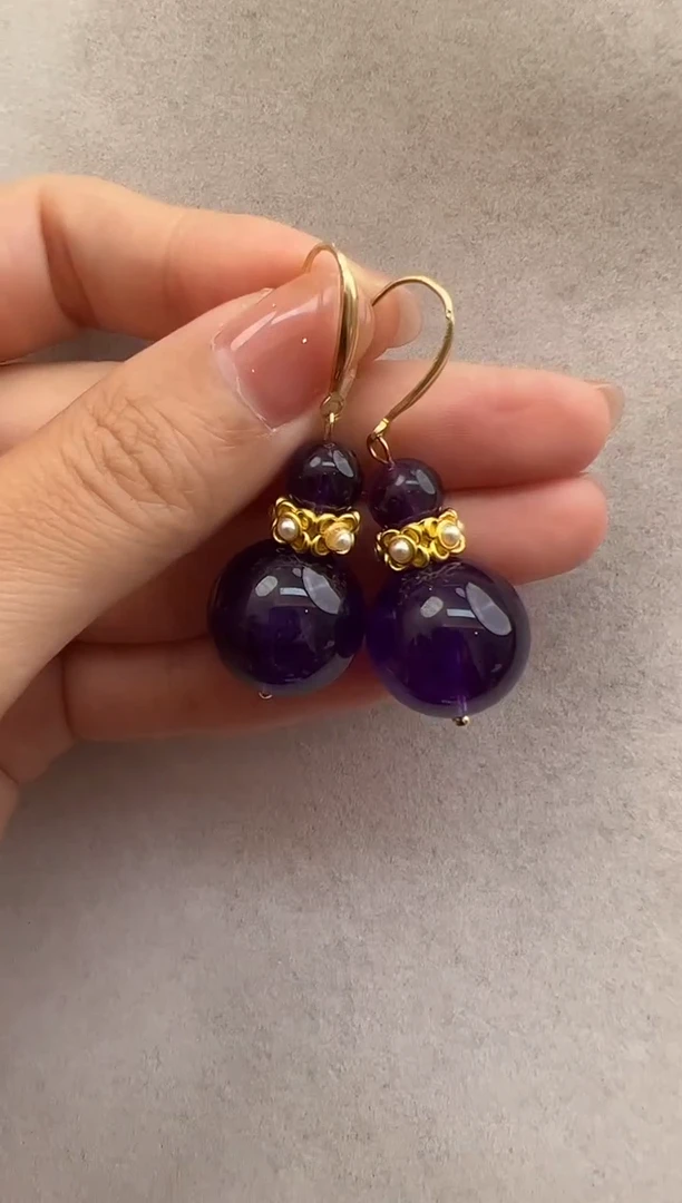 【闪购商品】水晶耳钩银S925镶嵌10208103-耳钩