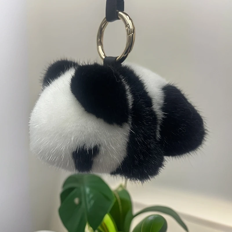 真水貂毛小熊猫包包挂饰