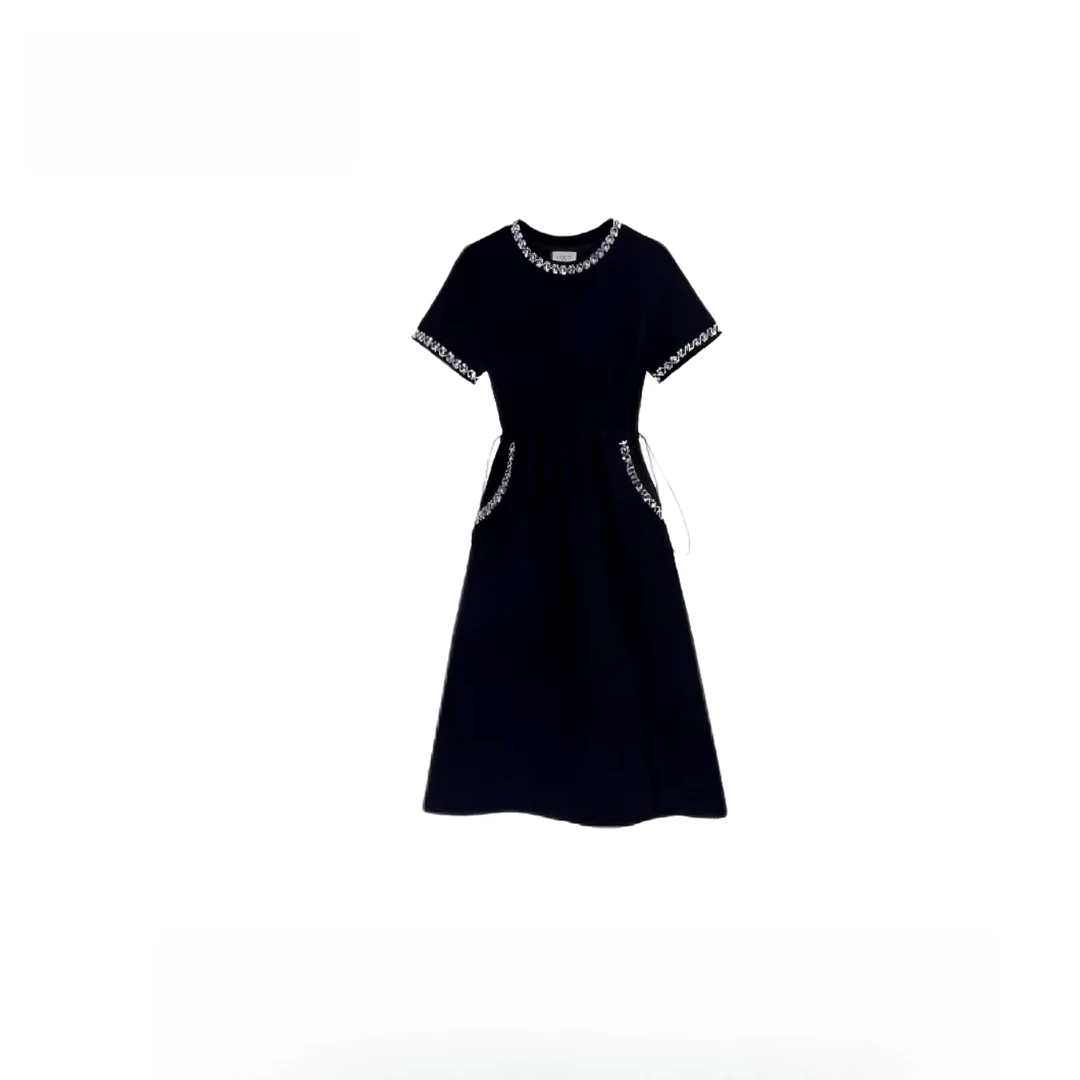 2025年夏季新款重工气质法式重工设计感连衣裙