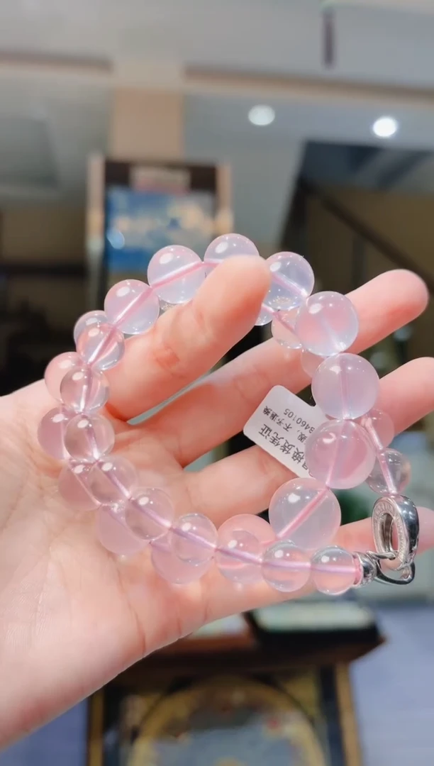 【闪购商品】水晶项链未镶嵌粉水晶塔珠项链