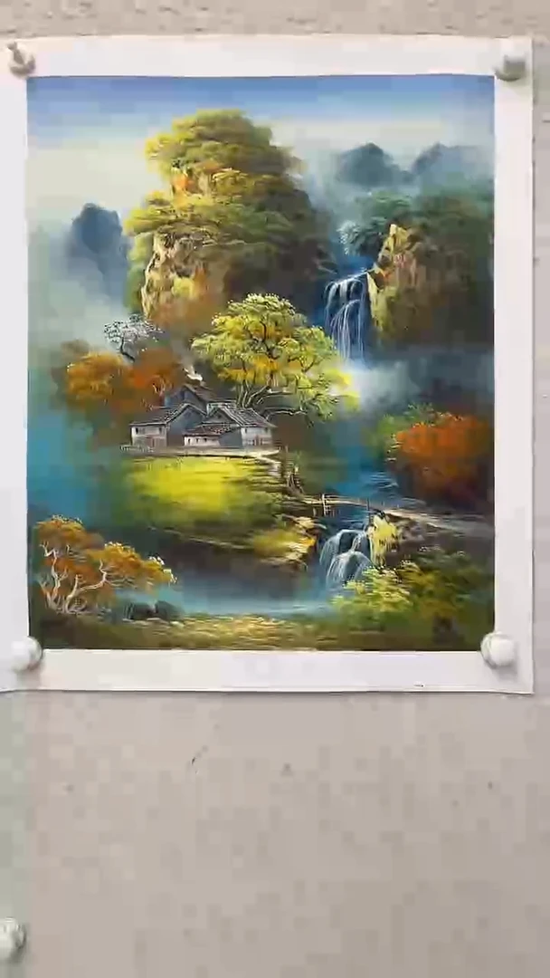 国画油画 麻布 约50-60厘米