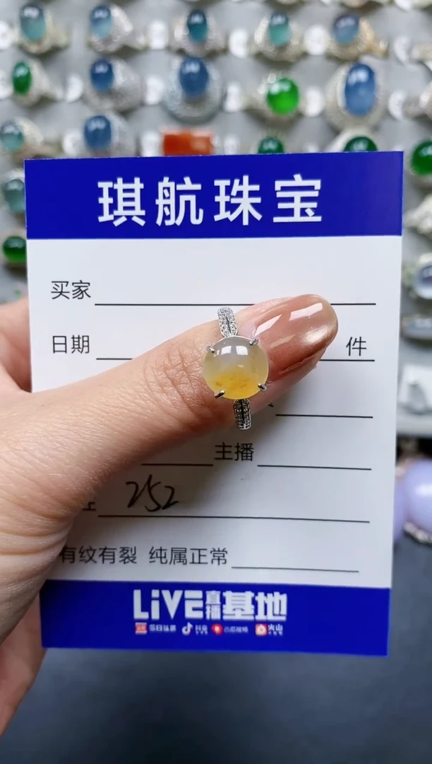 【闪购商品】翡翠戒指银S925镶嵌0252