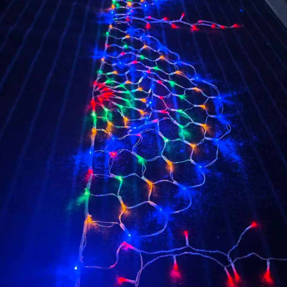 新款户外防水孔雀开屏LED灯串七彩节庆装饰彩灯圣诞房间氛围串灯