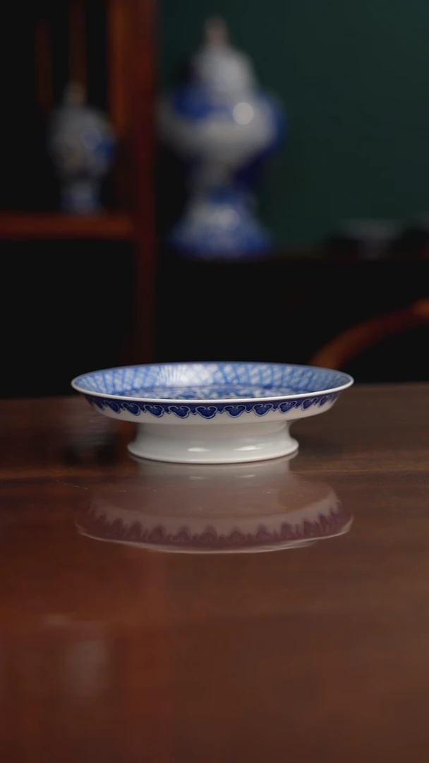 晓月柴窑 缠枝壶承