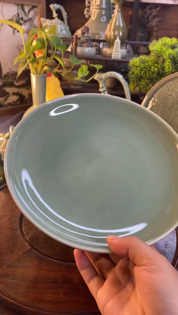 8.5英寸b000002素面盘1只微瑕