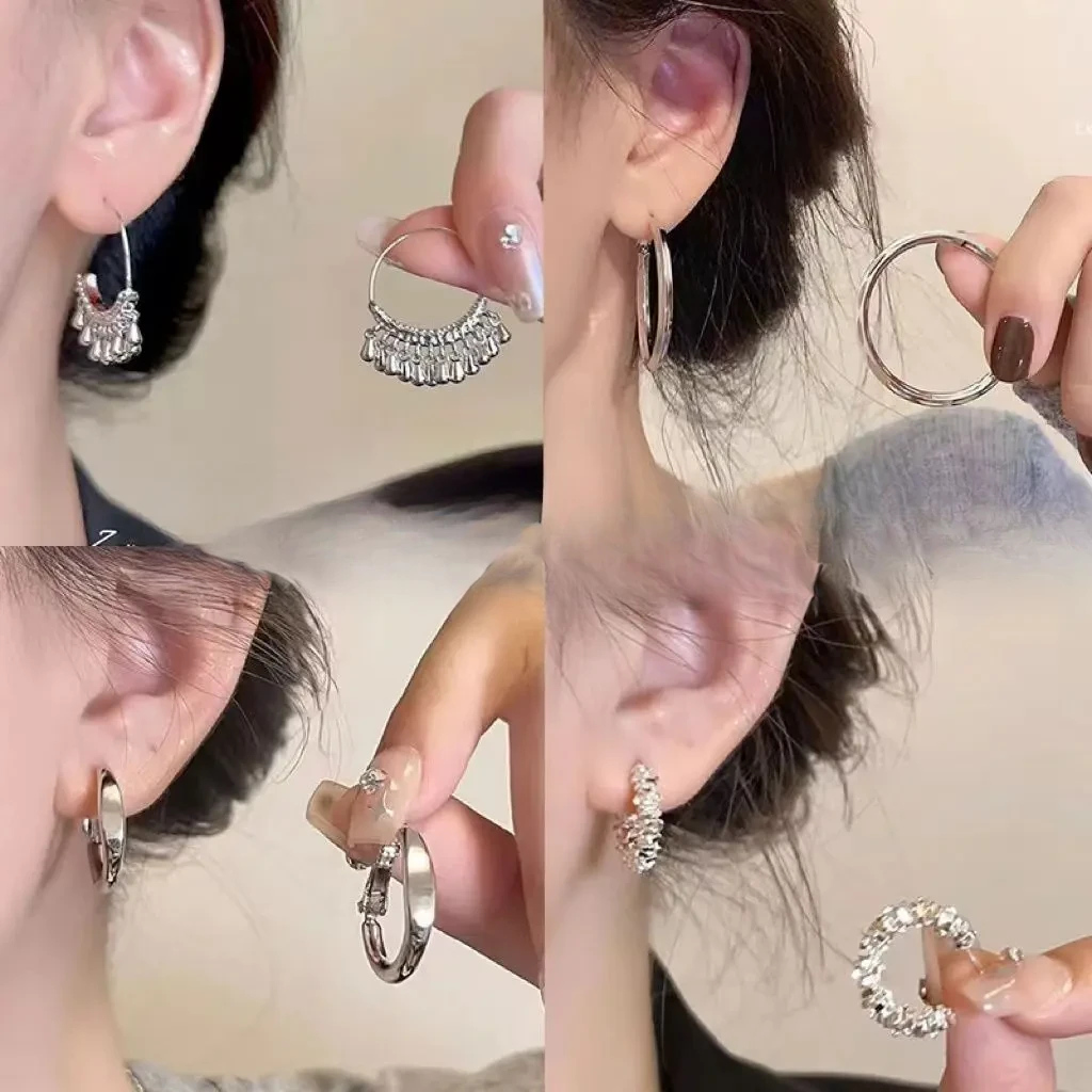 合金耳饰 2025新款流苏独特耳环小众设计感轻奢高级感耳钉清冷感