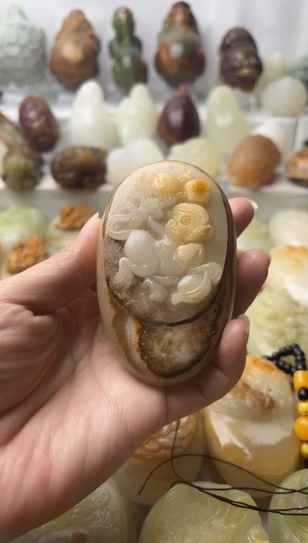 石材方解石棉纹正常不退换猴微瑕