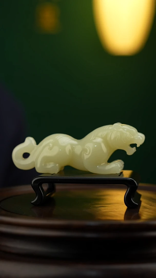 玉【虎虎生威】天然玉手把件