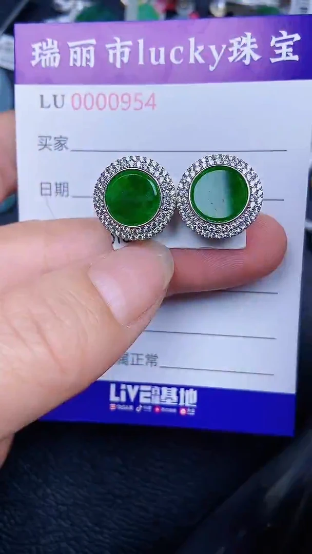 颈饰银S925镶嵌翡翠0954