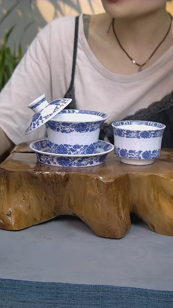 2简装家用款件套 白瓷陶瓷茶具