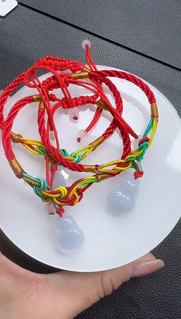 【闪购商品】翡翠颈饰未镶嵌YM1131-5葫芦手绳多样性发一