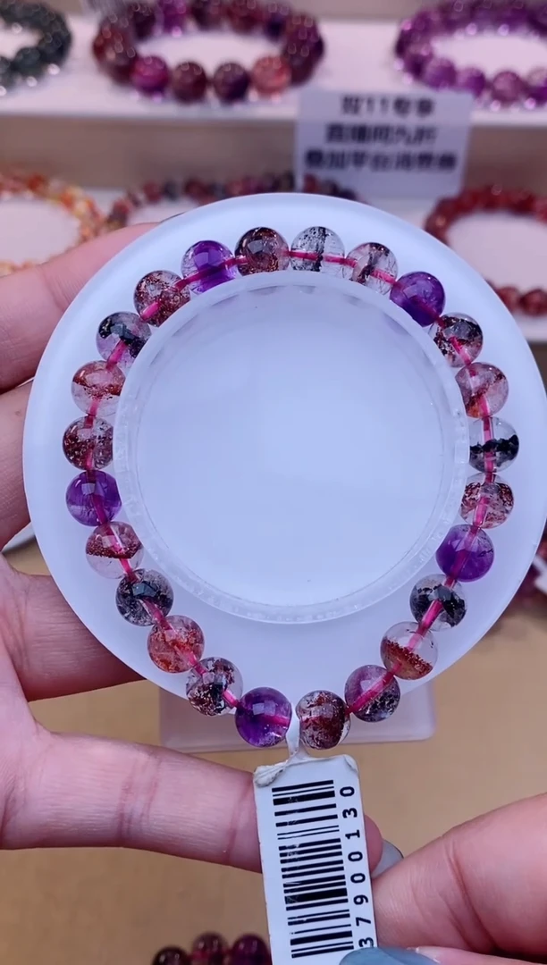 未镶嵌手串水晶黑加仑超七8m+