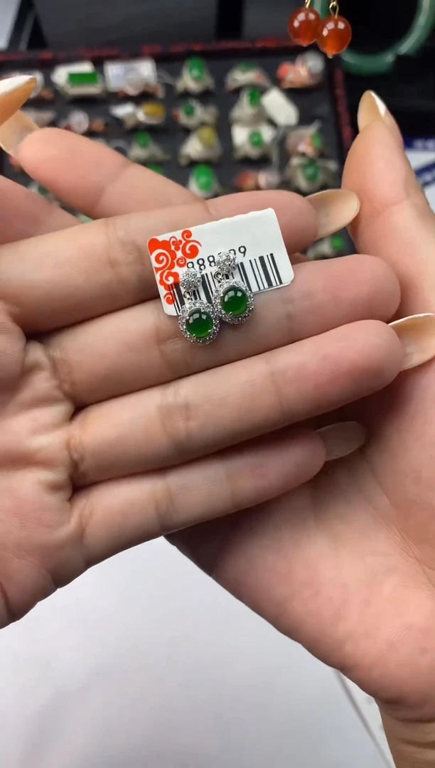 银S925镶嵌戒指翡翠11