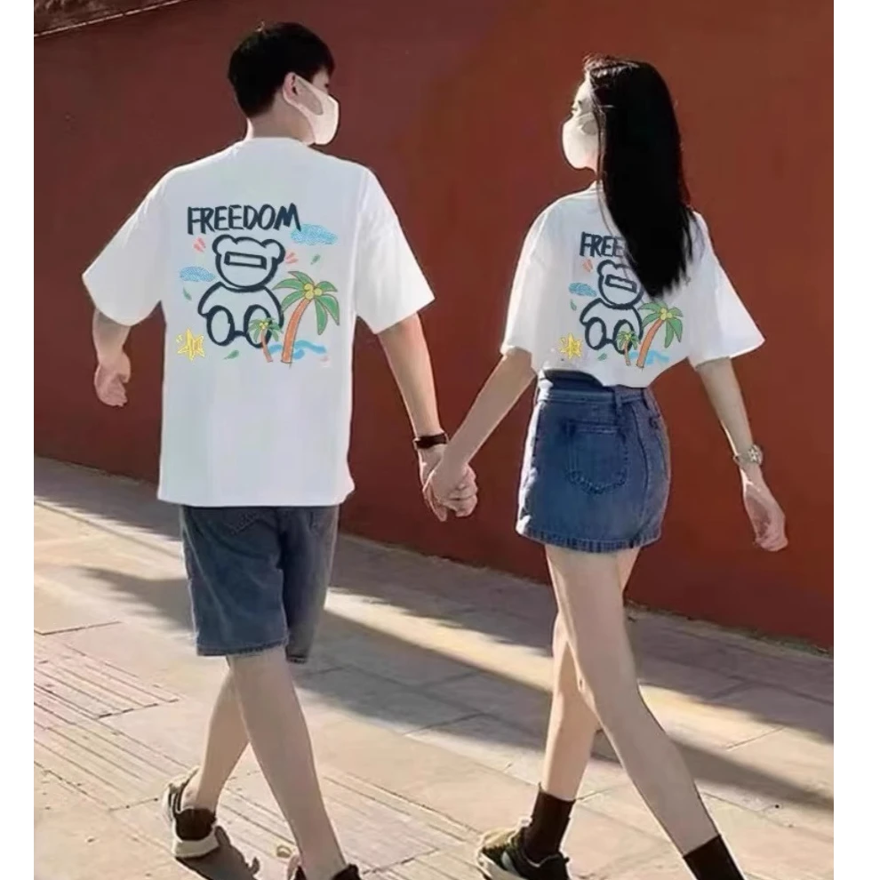 很仙的情侣装t恤夏装2025新款潮流不一样roora高级感设计女装短袖