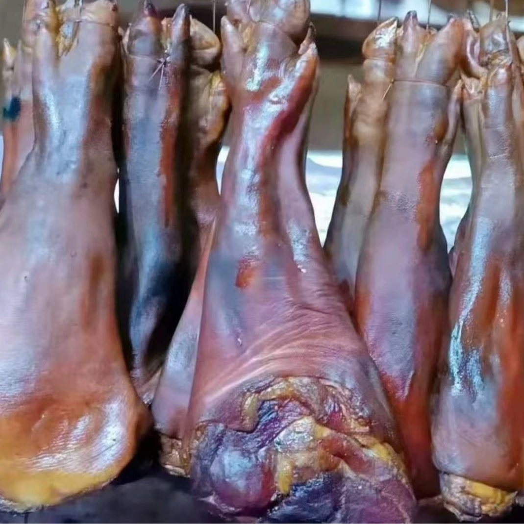 农家柏树丫烟熏腊猪脚（现场称重）