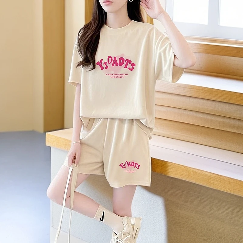 大码宽松运动套装女短袖短裤夏季韩版时尚显瘦洋气休闲两件套ins