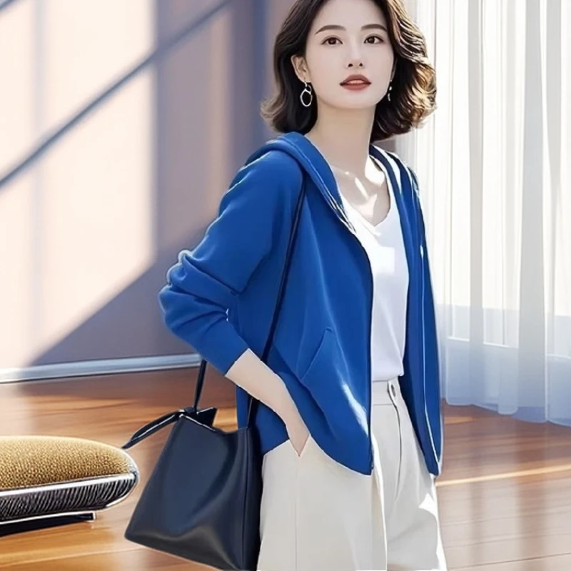 【雅岚女装】时尚洋气显瘦洋气流行减龄春秋季新款休闲连帽百搭卫衣