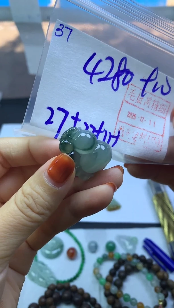 未镶嵌定制翡翠37特色葫芦*4290元毛货需精抛光