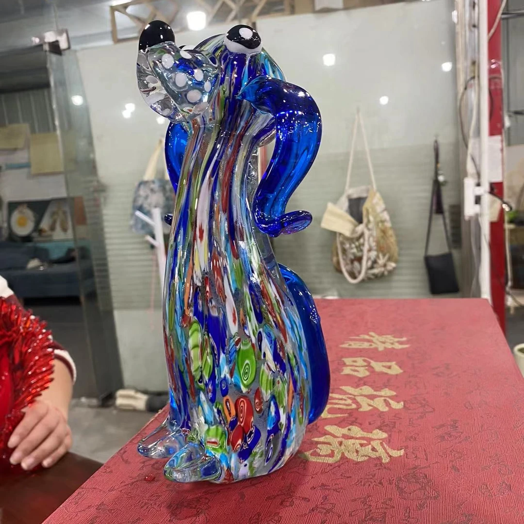 琉璃狗琉璃狗子手工艺品琉璃工艺摆件生肖琉璃夜光