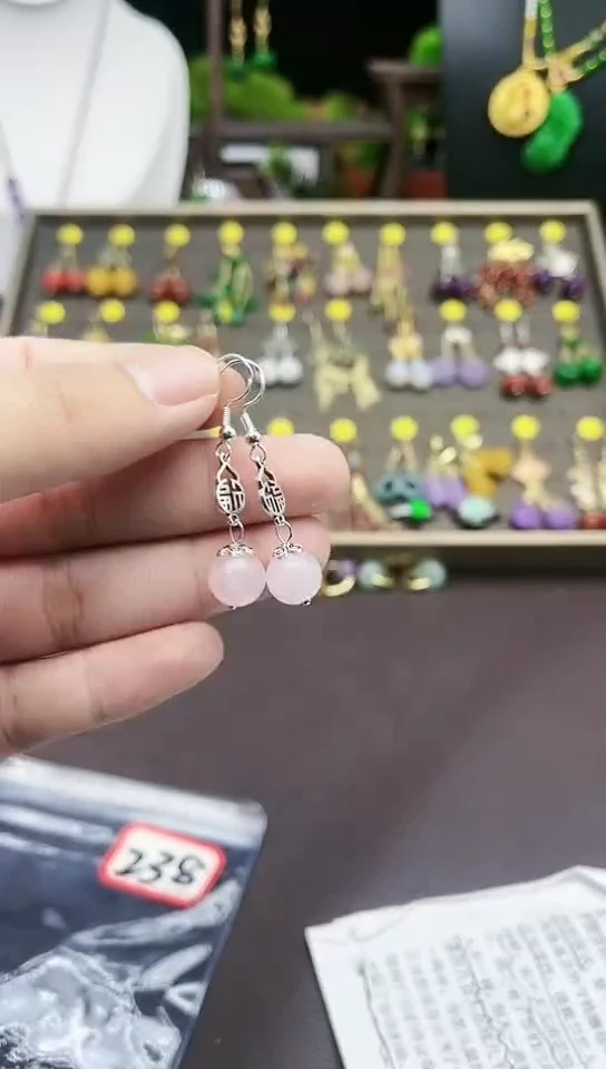 【闪购商品】水晶耳饰银S925镶嵌238000