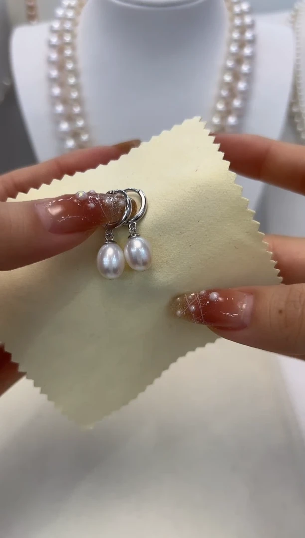 【闪购商品】淡水珍珠耳饰银S925镶嵌耳扣