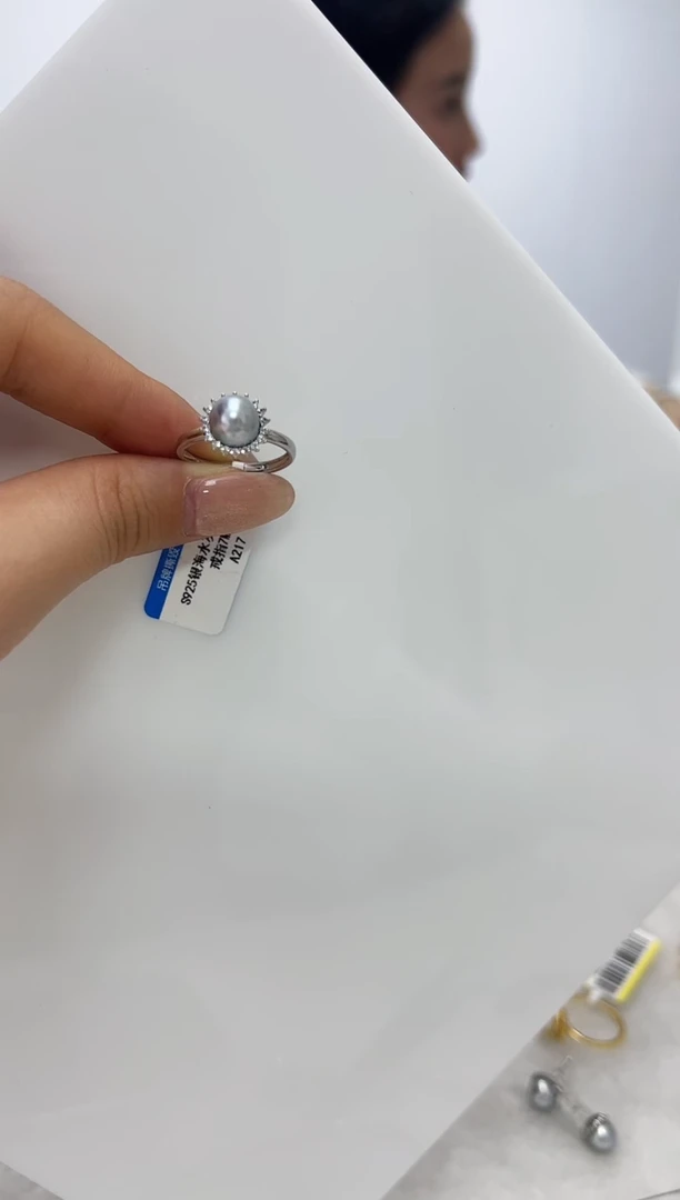 【闪购商品】海水珍珠DA银S925镶嵌戒指 C1369