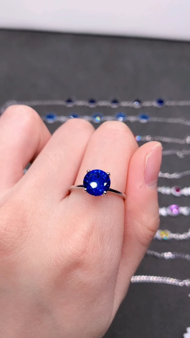 【闪购商品】蓝宝石戒指银S925镶嵌......