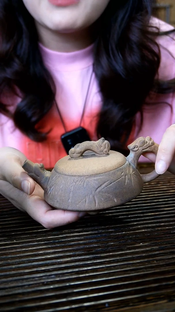 【静悟斋品牌专属】黄泥段 龙尊石瓢壶
