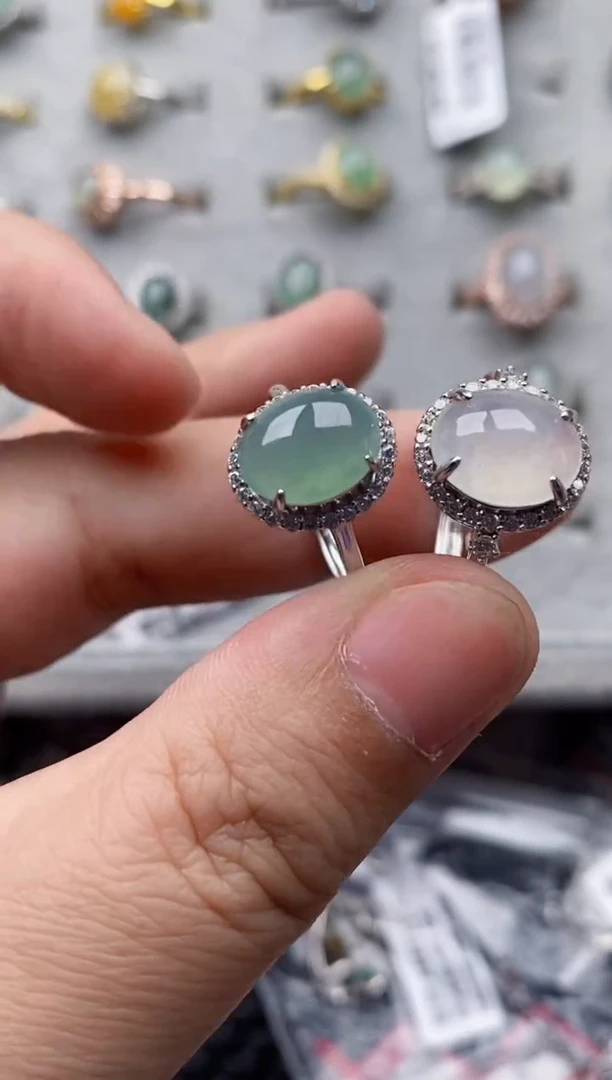 【闪购商品】翡翠戒指银S925镶嵌44444444440