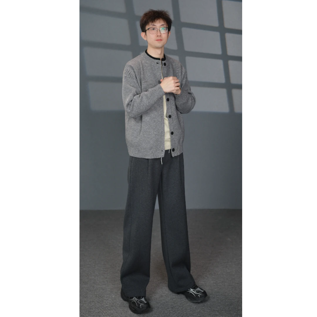 冬季加厚加绒阔腿弯刀裤宽松休闲裤抽身卫裤时尚百搭宽松长裤