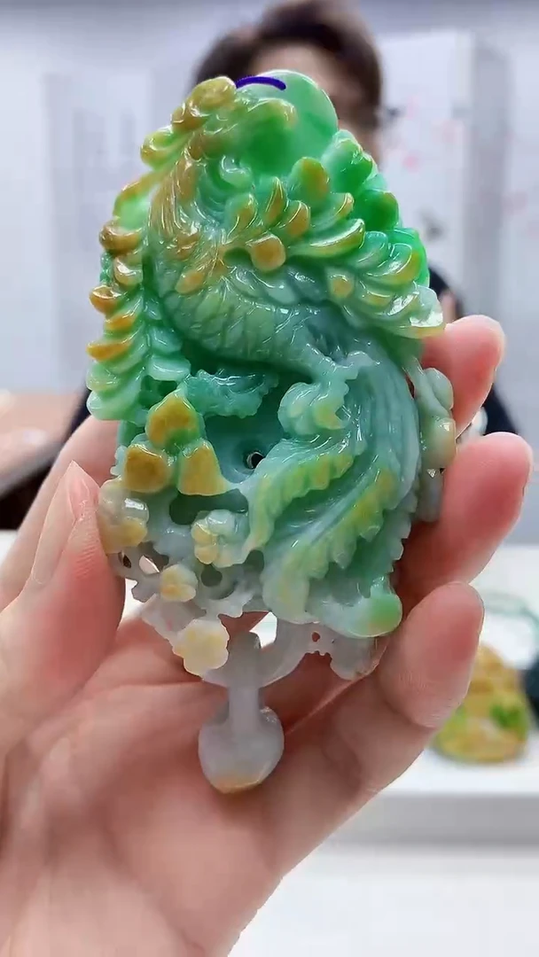 定制翡翠未镶嵌5159zm-毛货挂件凤凰97