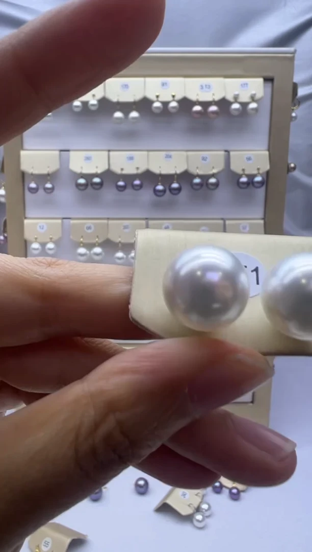 18K金镶嵌耳饰淡水珍珠151