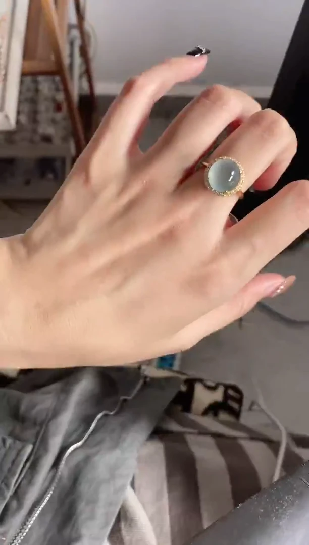 银S925镶嵌戒指翡翠51511