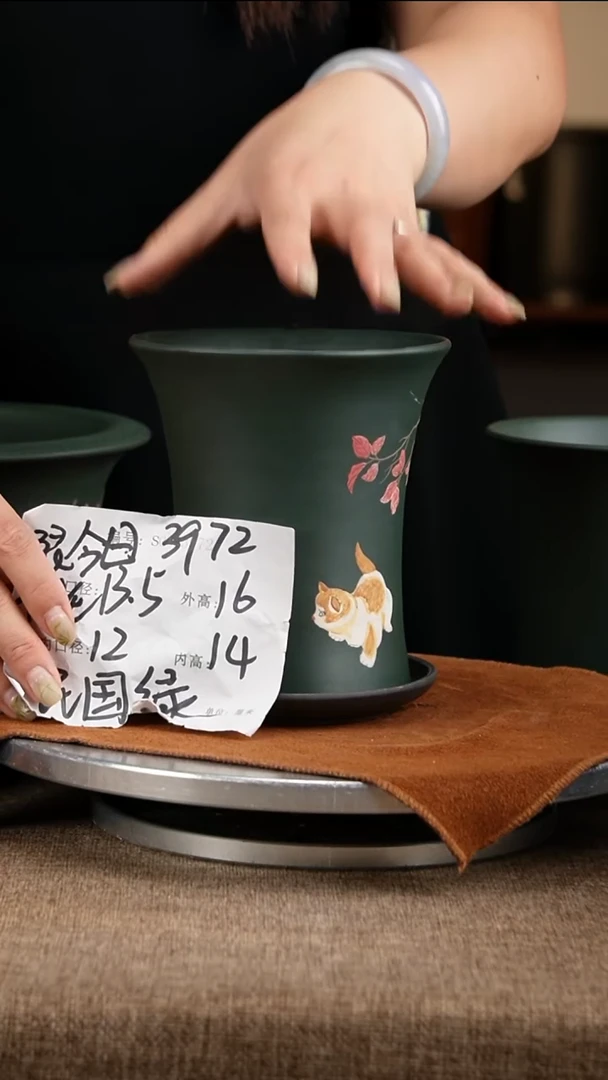 紫砂花盆花卉工艺3972+z