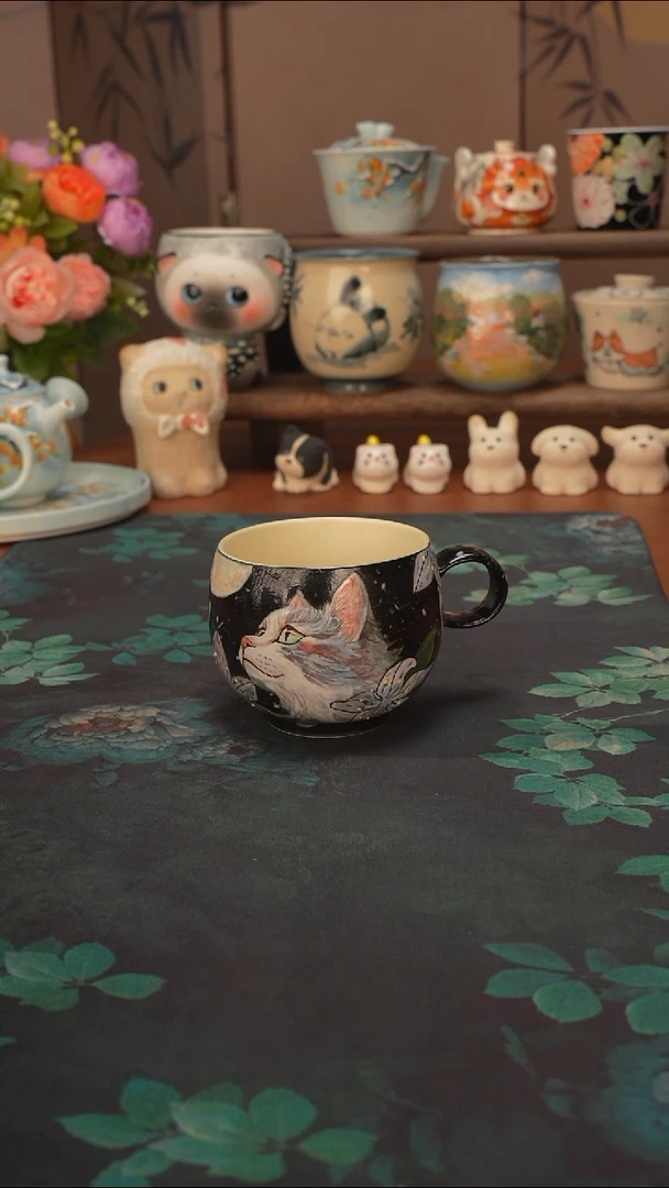 无瘾  猫猫马克杯