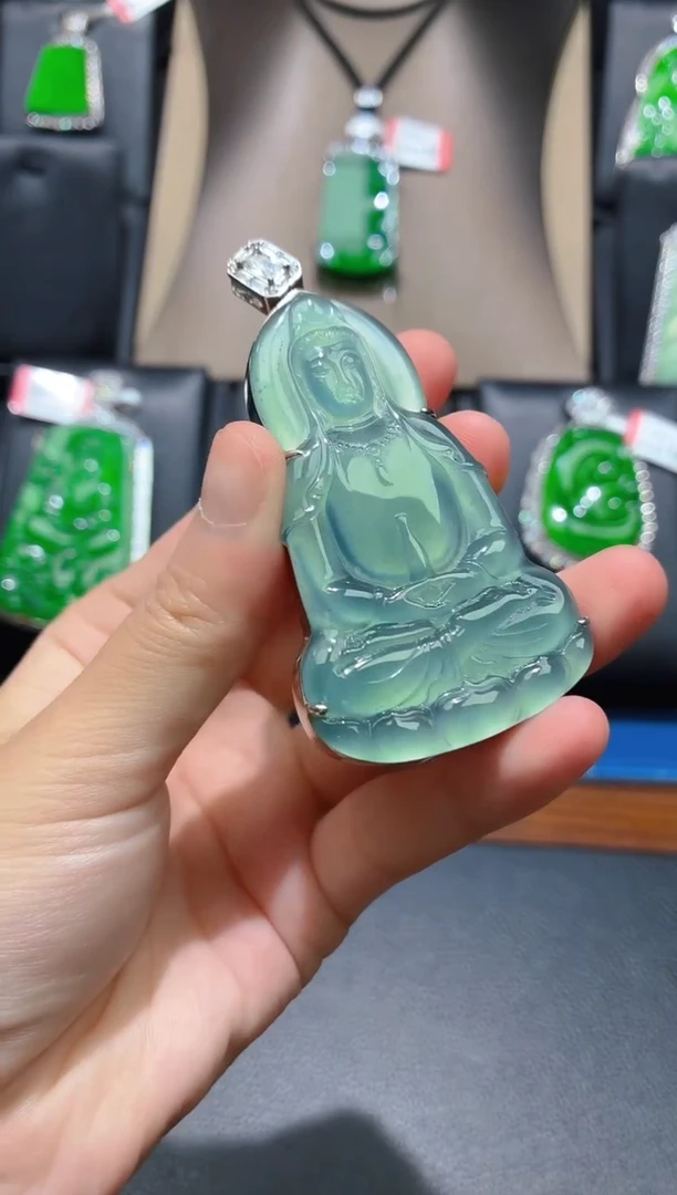 翡翠未镶嵌颈饰天然N28
