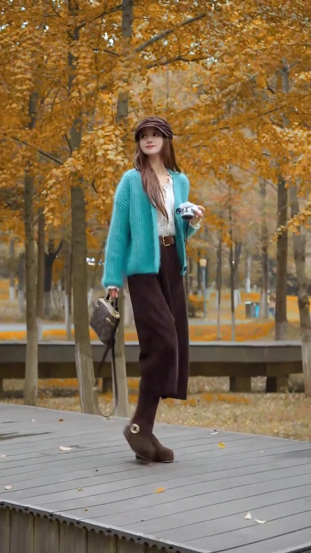 2025年入秋一整套休闲女装慵懒风蕾丝上衣针织开衫阔腿裤三件套潮