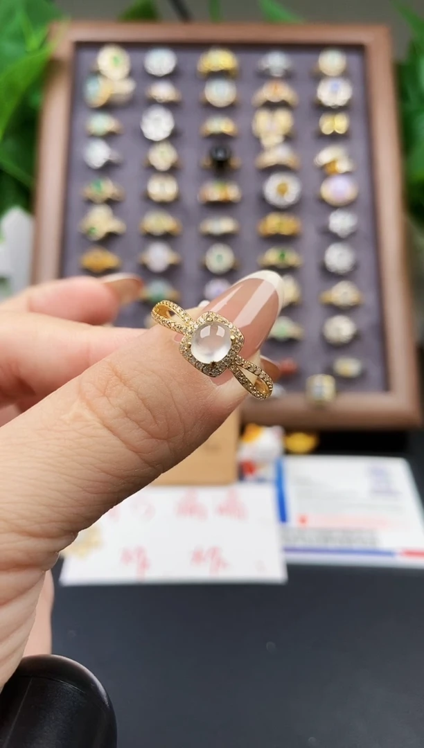 银S925镶嵌戒指翡翠12