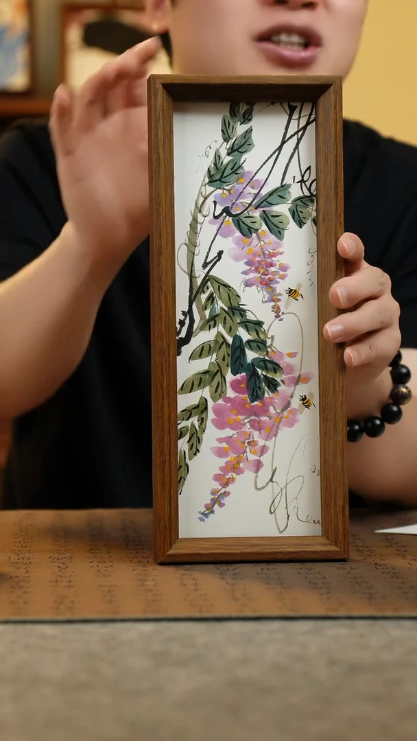 国画12.5*31.5纯手绘国风国画摆台