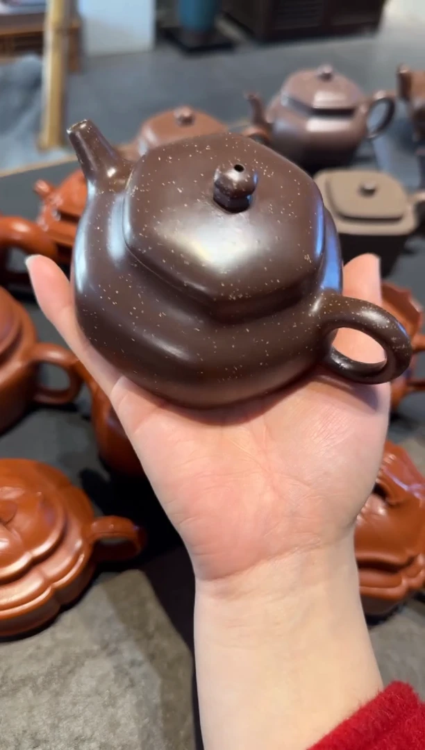 【闪购商品】紫砂茶壶六方静乐 铺砂