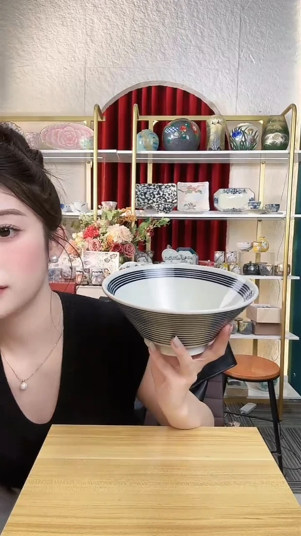 盘进口蓝驹19cm斗笠碗一个