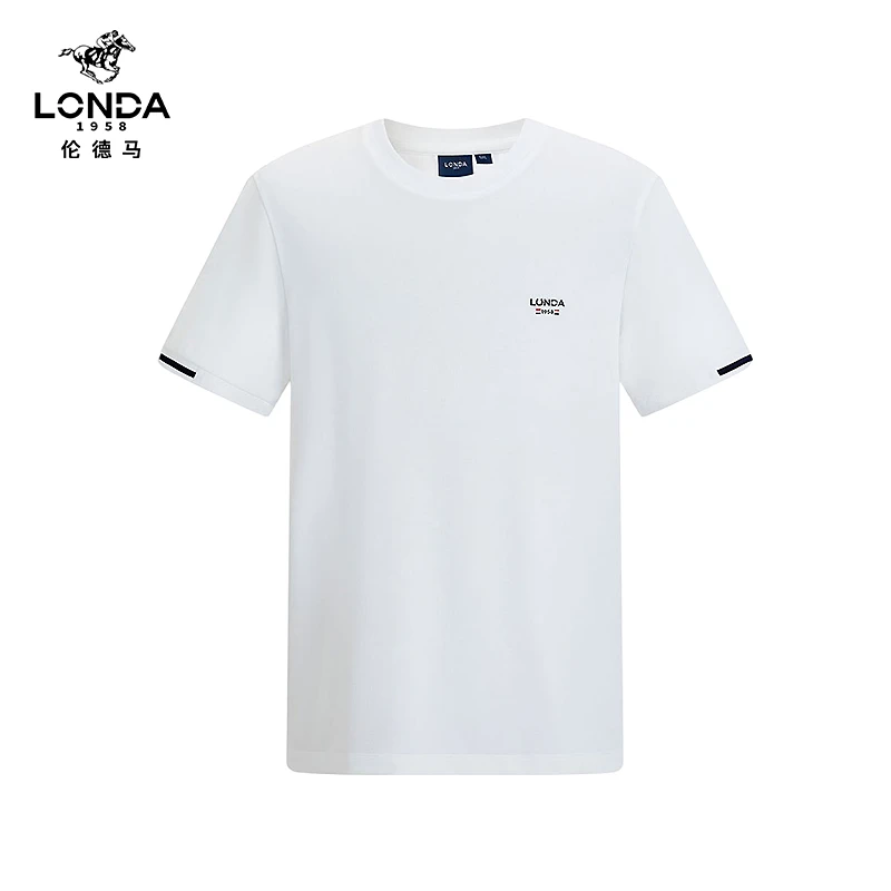 【LONDA伦德马】春夏禅意男装户外搭舒适短袖男印花莫代尔T恤2330