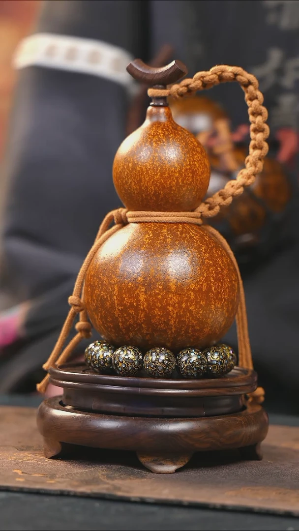 【闪购商品】YQ192大漆酒葫芦不包手串及旋转底座