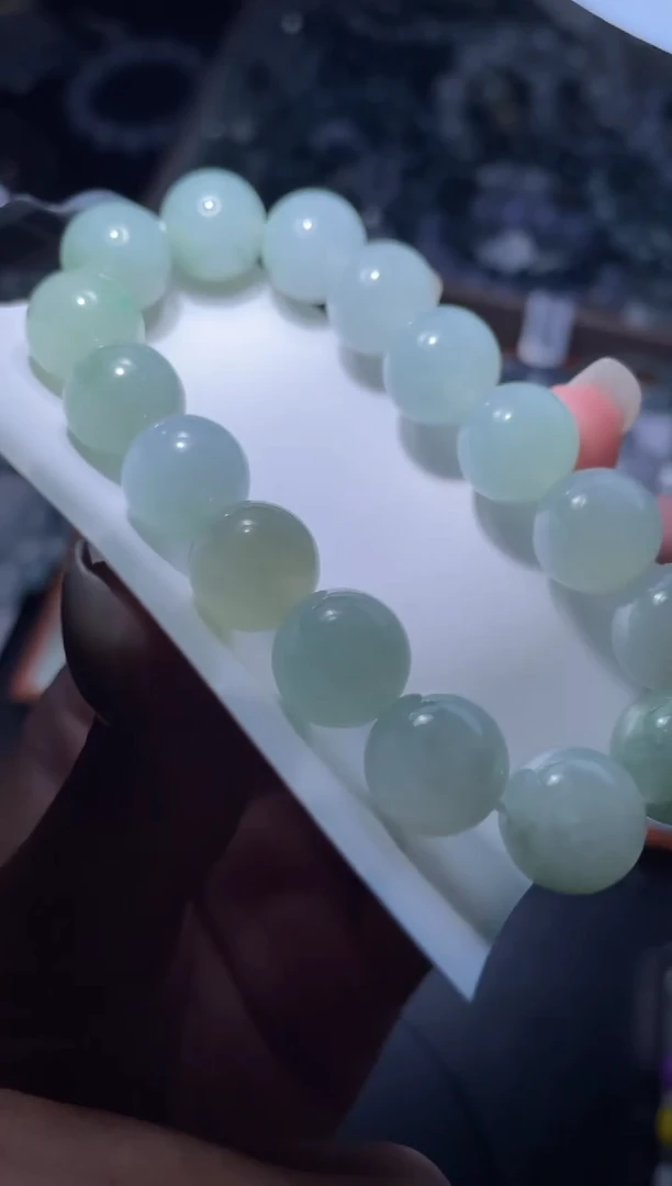 【闪购商品】定制翡翠未镶嵌天然缅甸A货翡翠手串89